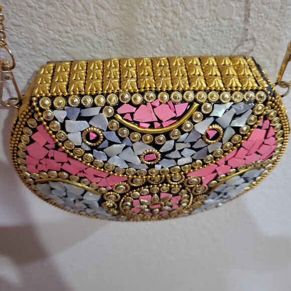 NEW Ramla Beverly Hills Mosaic Clutch and Crossbody Bag - Picture 3 of 11